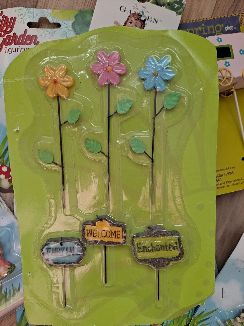 The Spring Shop Fairy Garden Figurines - Pink, Blue, Peach Lot of 10